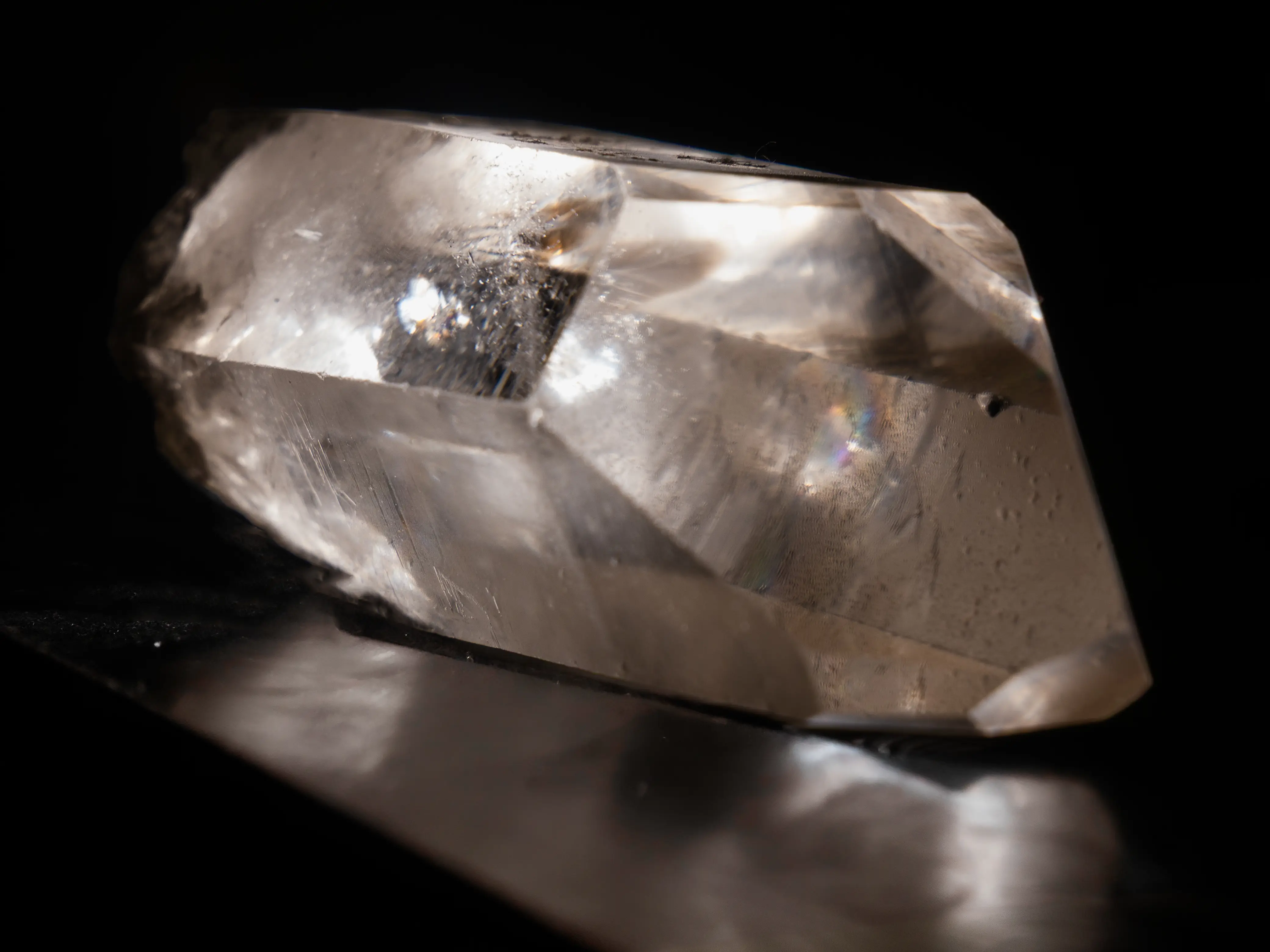 Light refracting through a crystal
